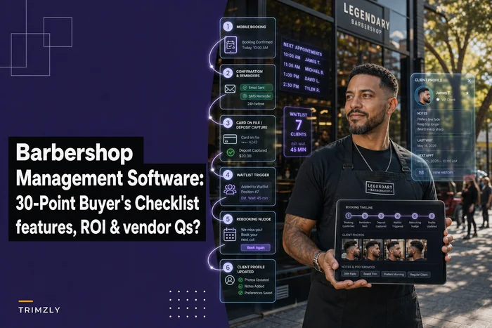 Barbershop Management Software: A 30‑Point Buyer’s Checklist (features, ROI & vendor questions)