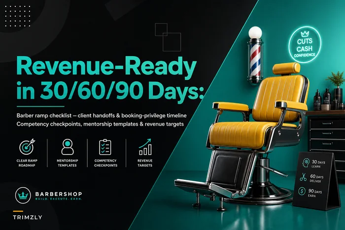 Get new barbers revenue-ready in 30/60/90 days: a barber ramp checklist