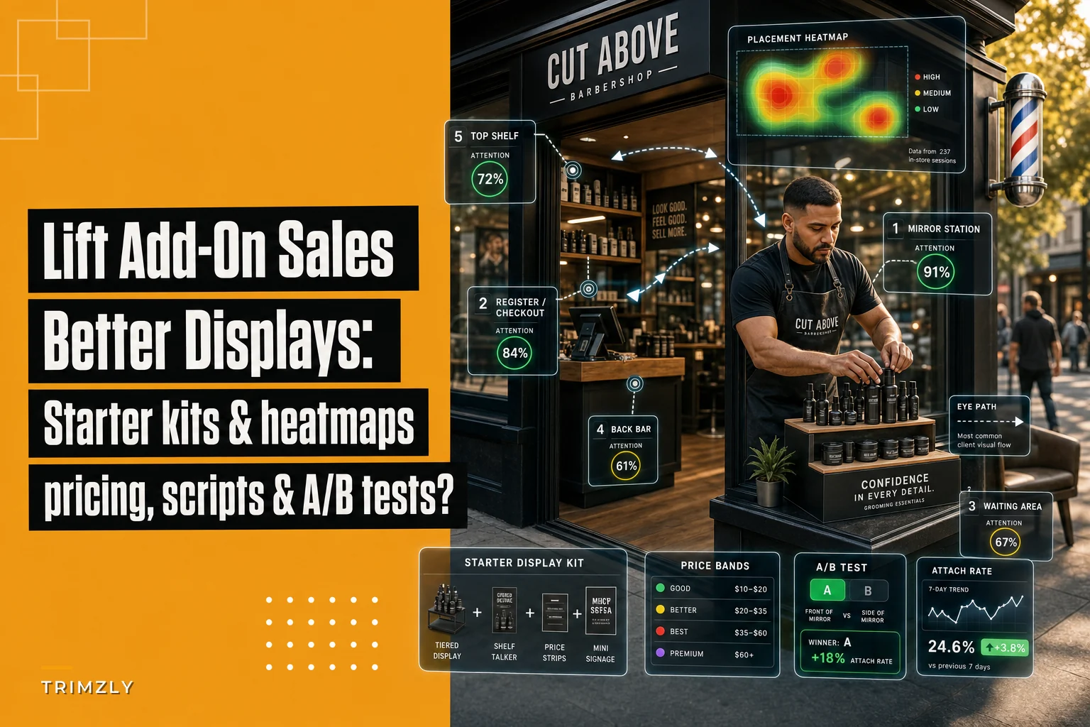Lift add-on sales with better displays: a retail merchandising SOP for barbershops