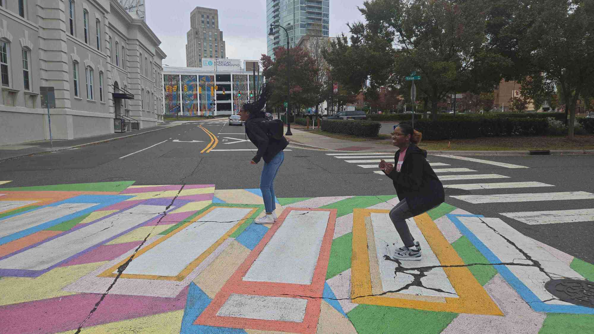 Durham North Carolina Art Walk scavenger hunt photos