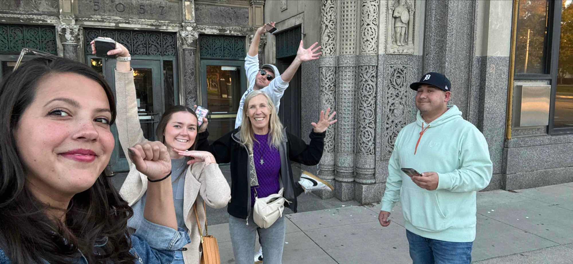 Detroit Ghost Tour scavenger hunt photos