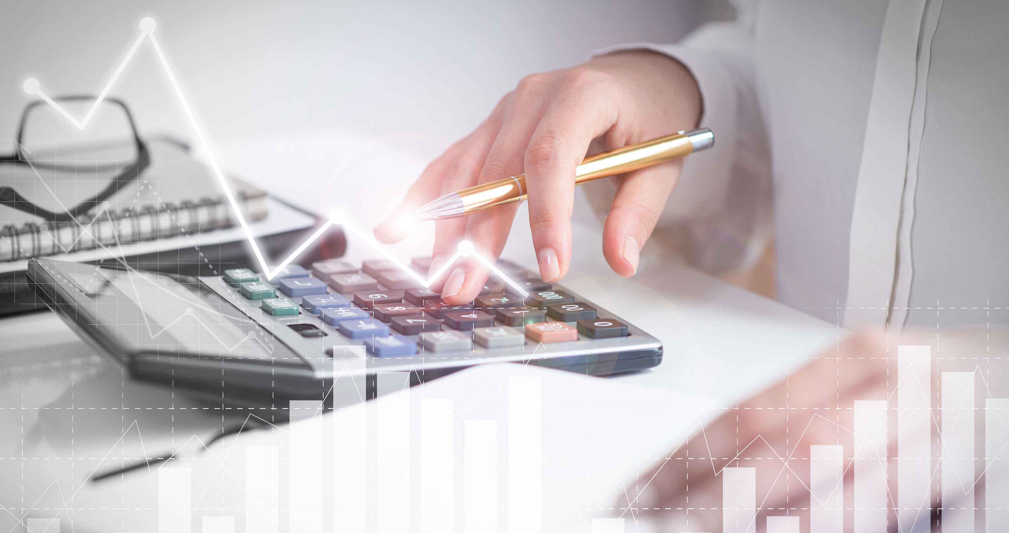 Person using calculator