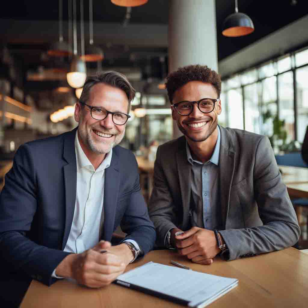 Basis Labs employees smiling and working