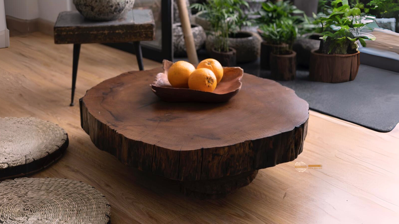 Bàn sofa gỗ tròn