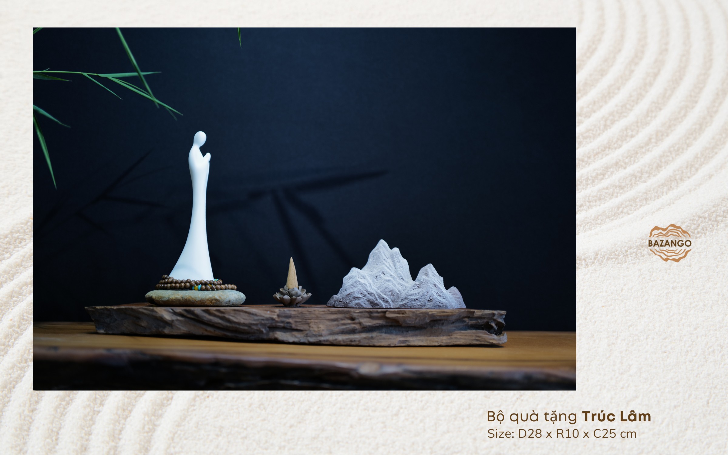 Bộ Tượng Bạch Gốm trang trí