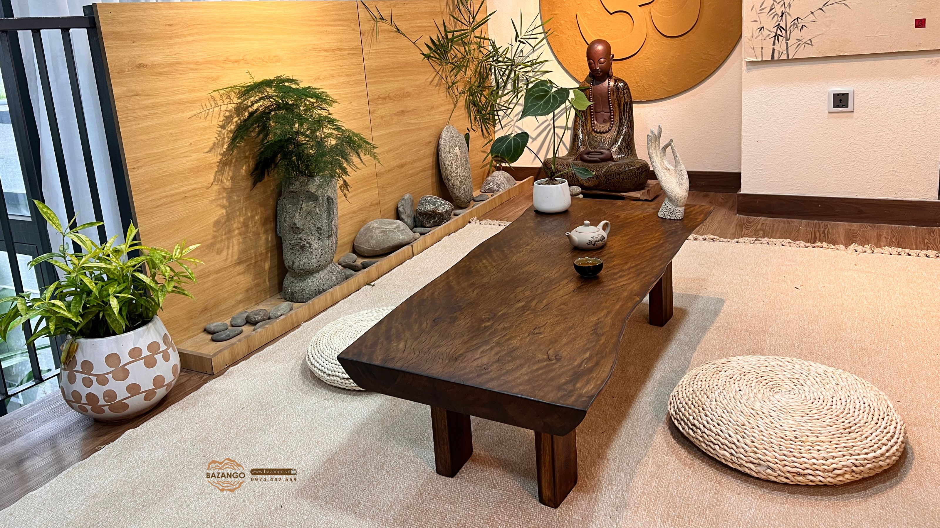 Bàn trà gỗ tự nhiên