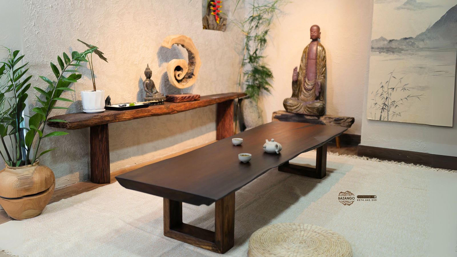 bàn sofa gỗ phòng khách