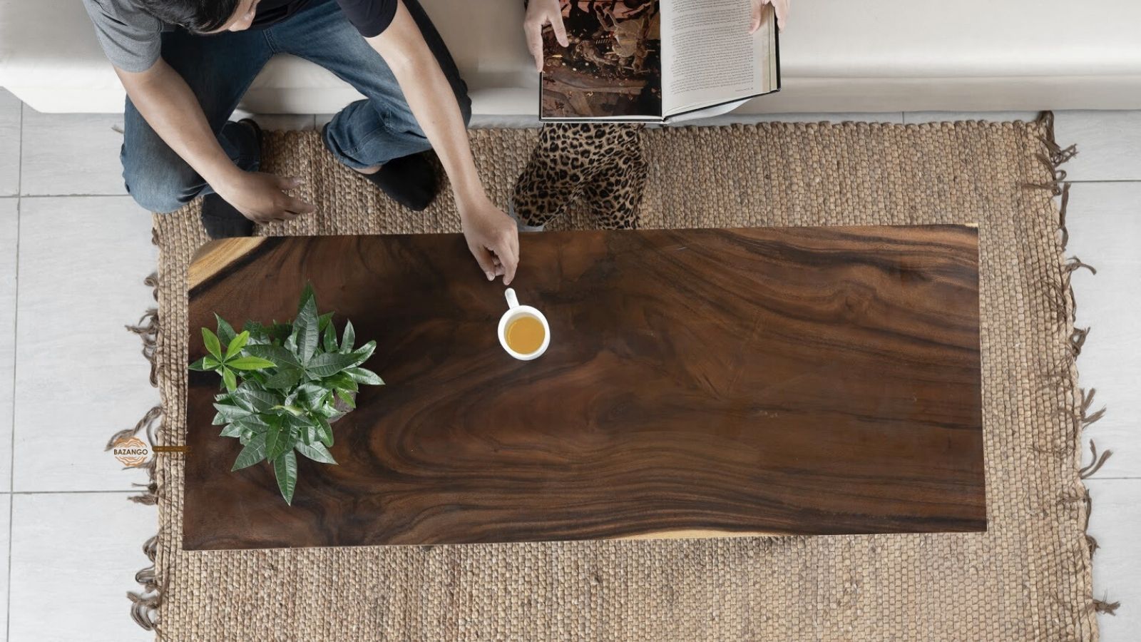 Bàn sofa gỗ nguyên tấm