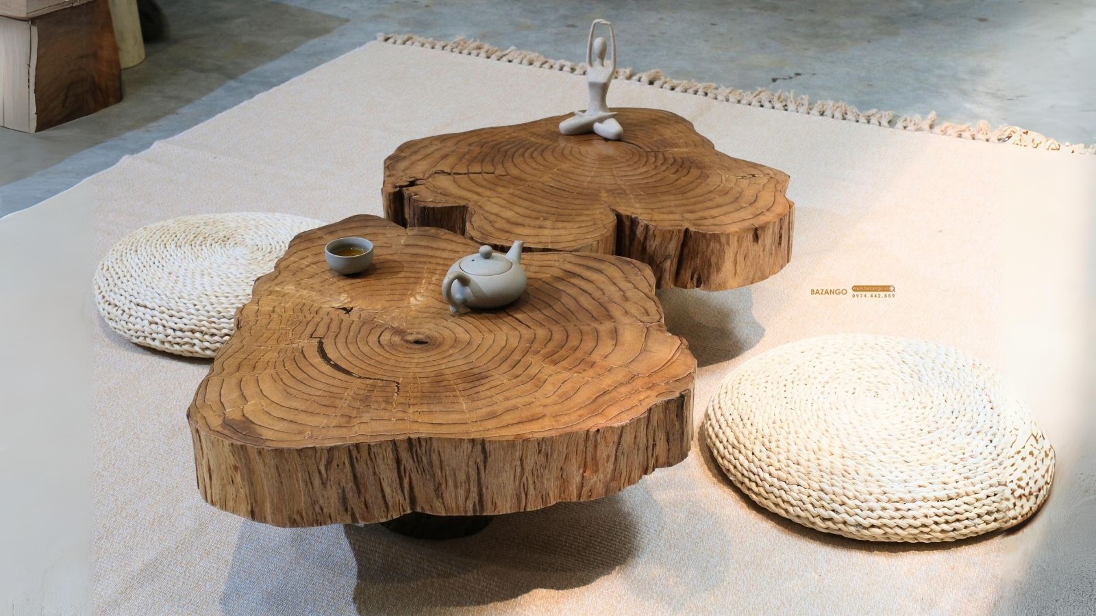 Bàn sofa gỗ tròn