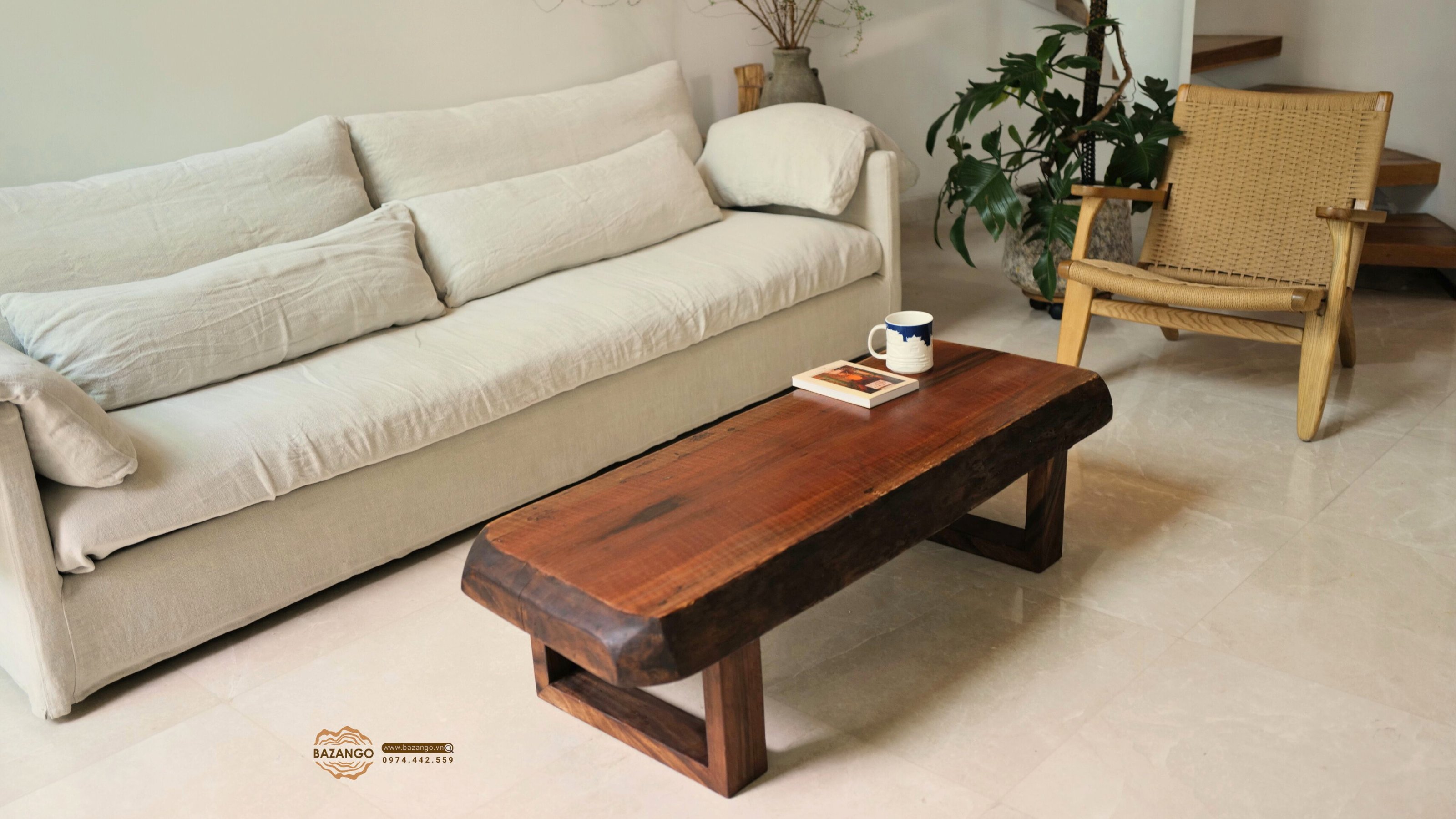 Bàn sofa gỗ phòng khách