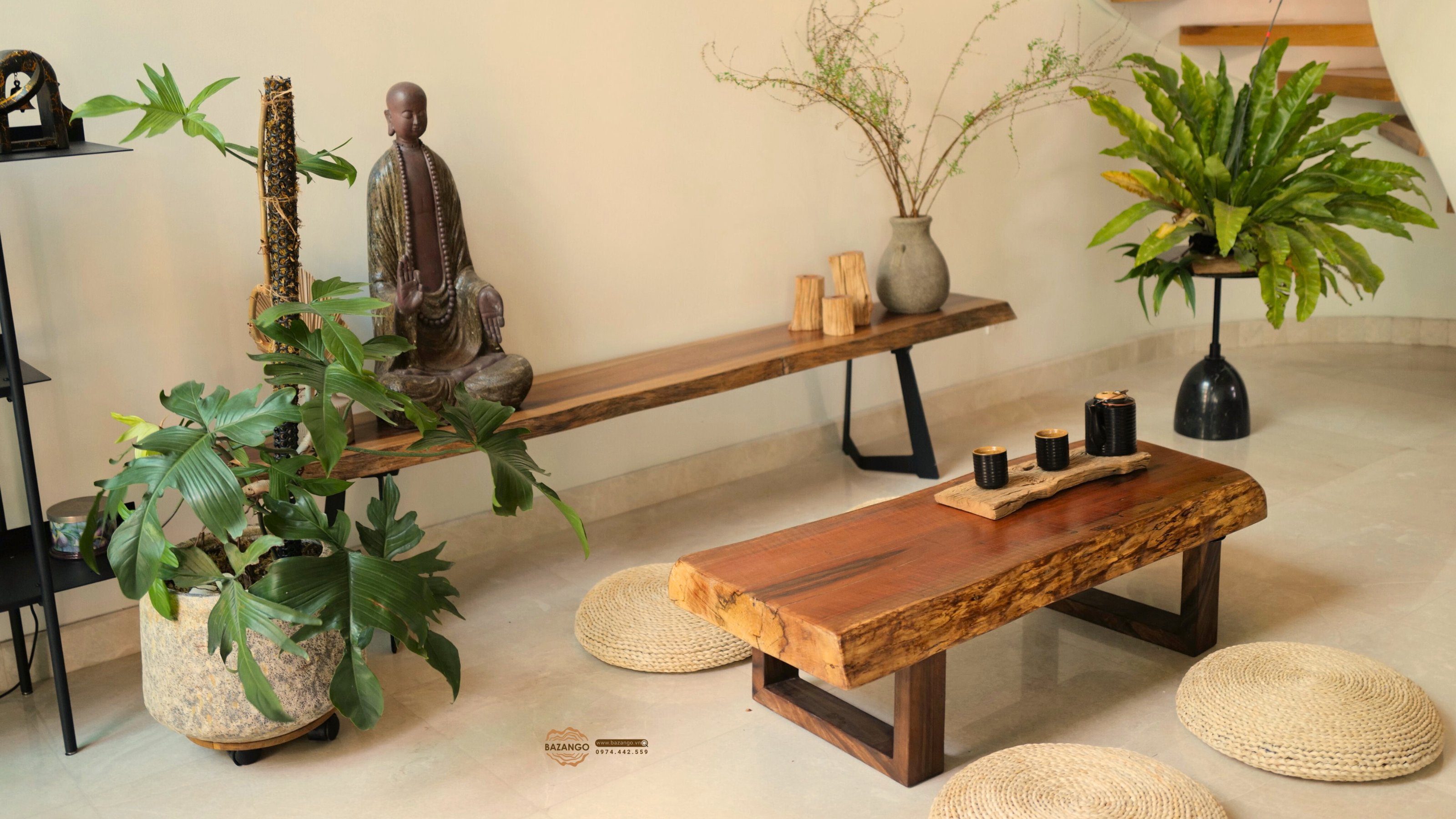 Bàn trà gỗ tự nhiên 