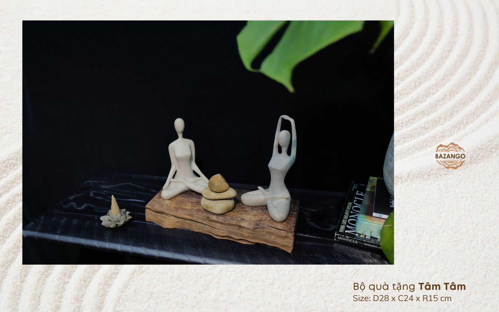 Tượng yoga thiền đặt bàn