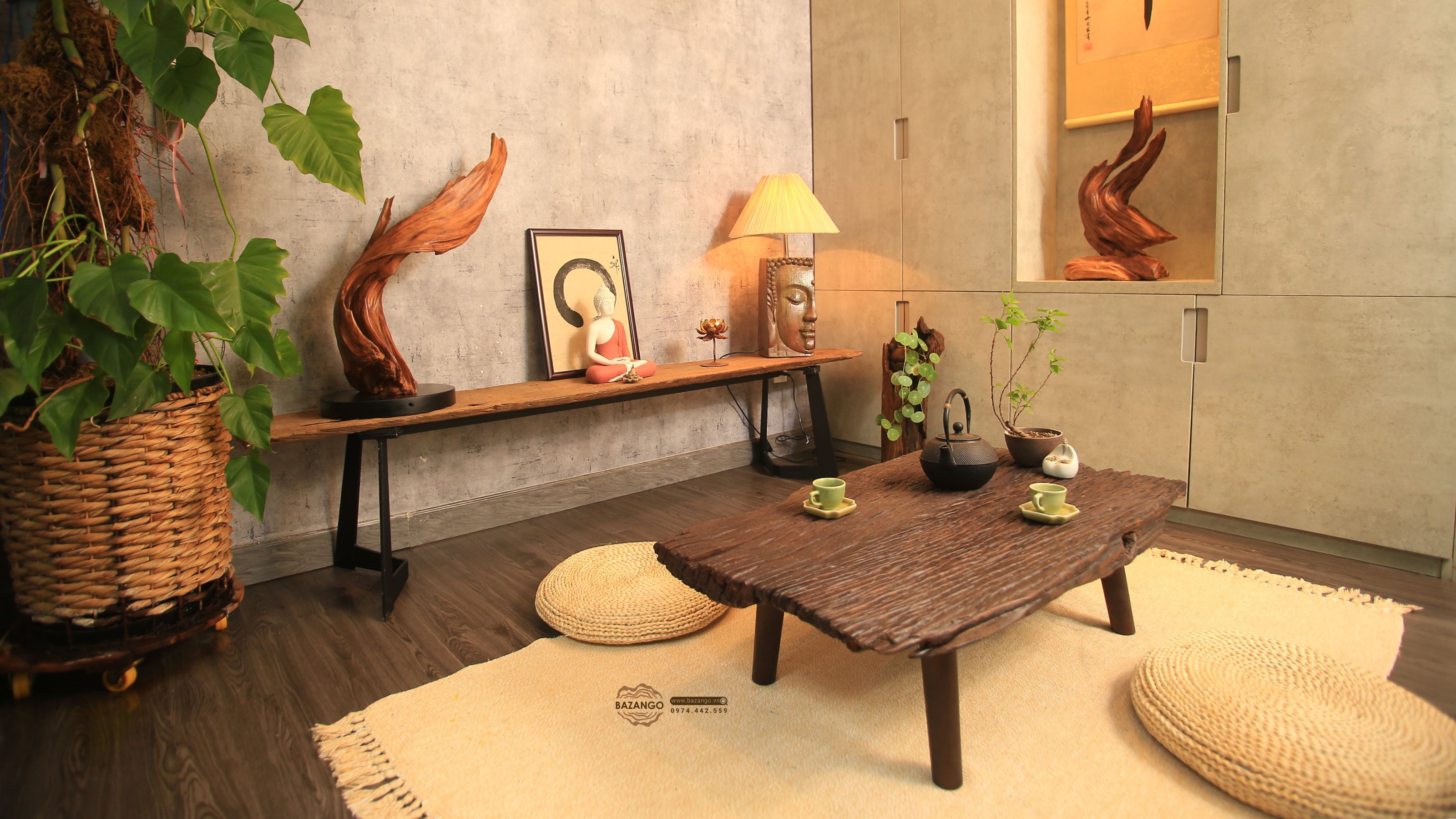 Bàn trà gỗ tự nhiên