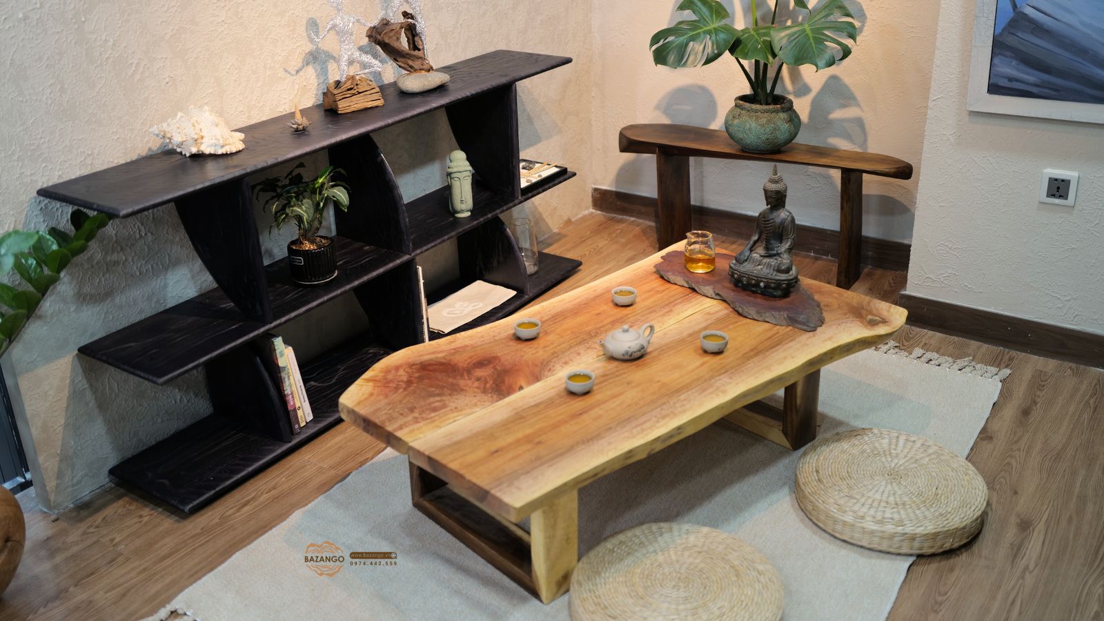 Bàn trà gỗ tự nhiên