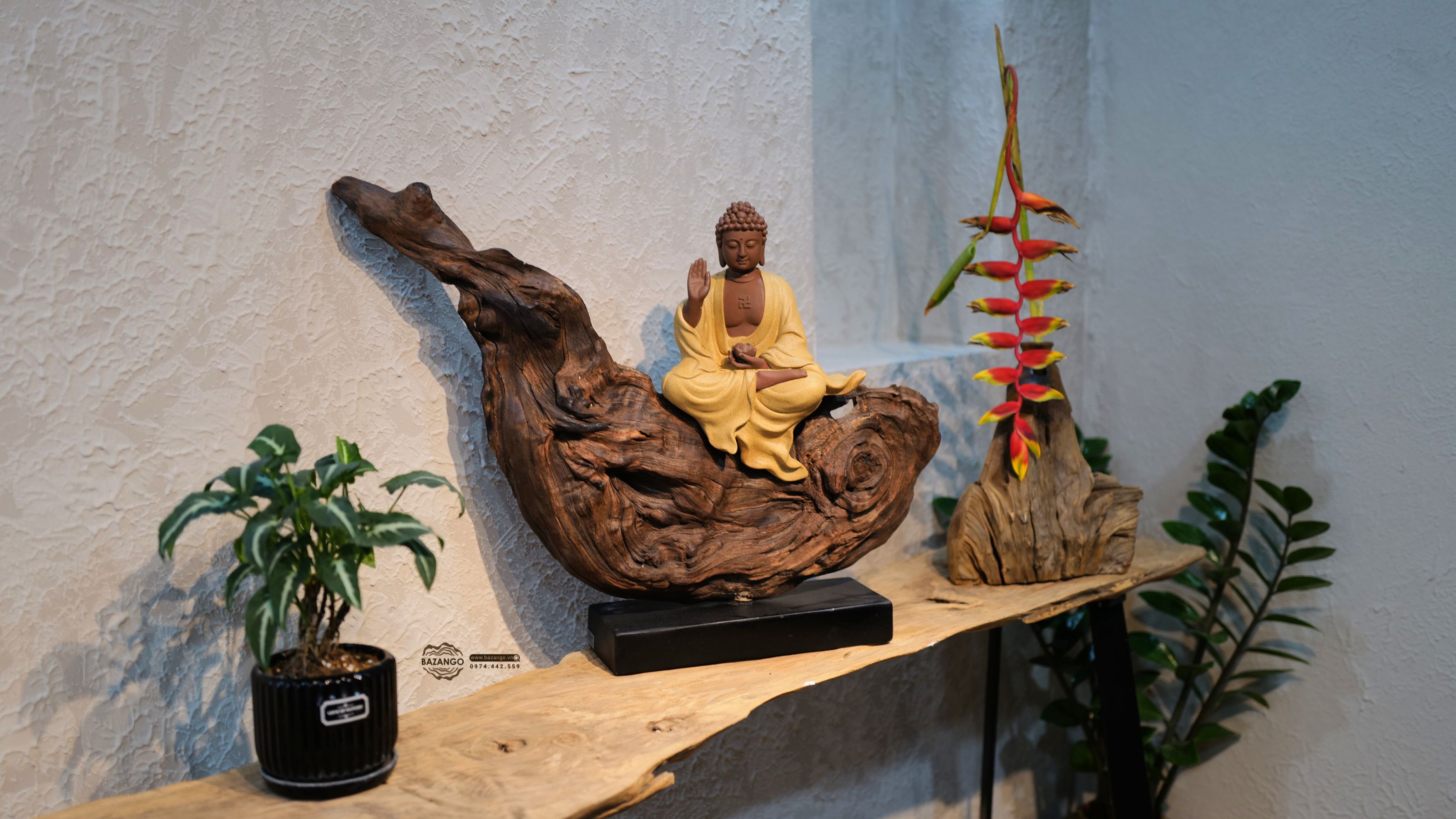 Tượng Adida gốm tử sa