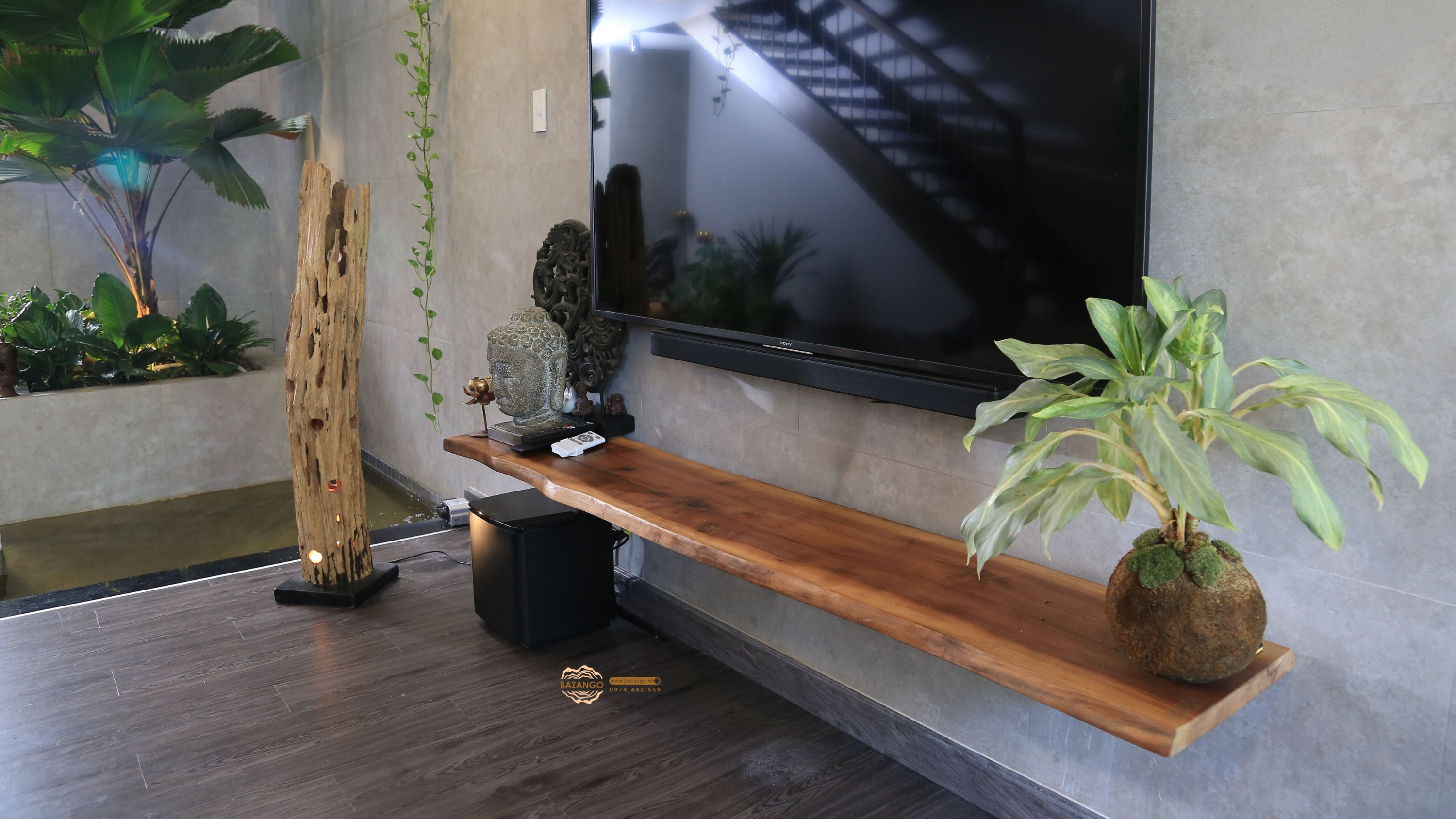 Kệ gỗ tivi nguyên tấm