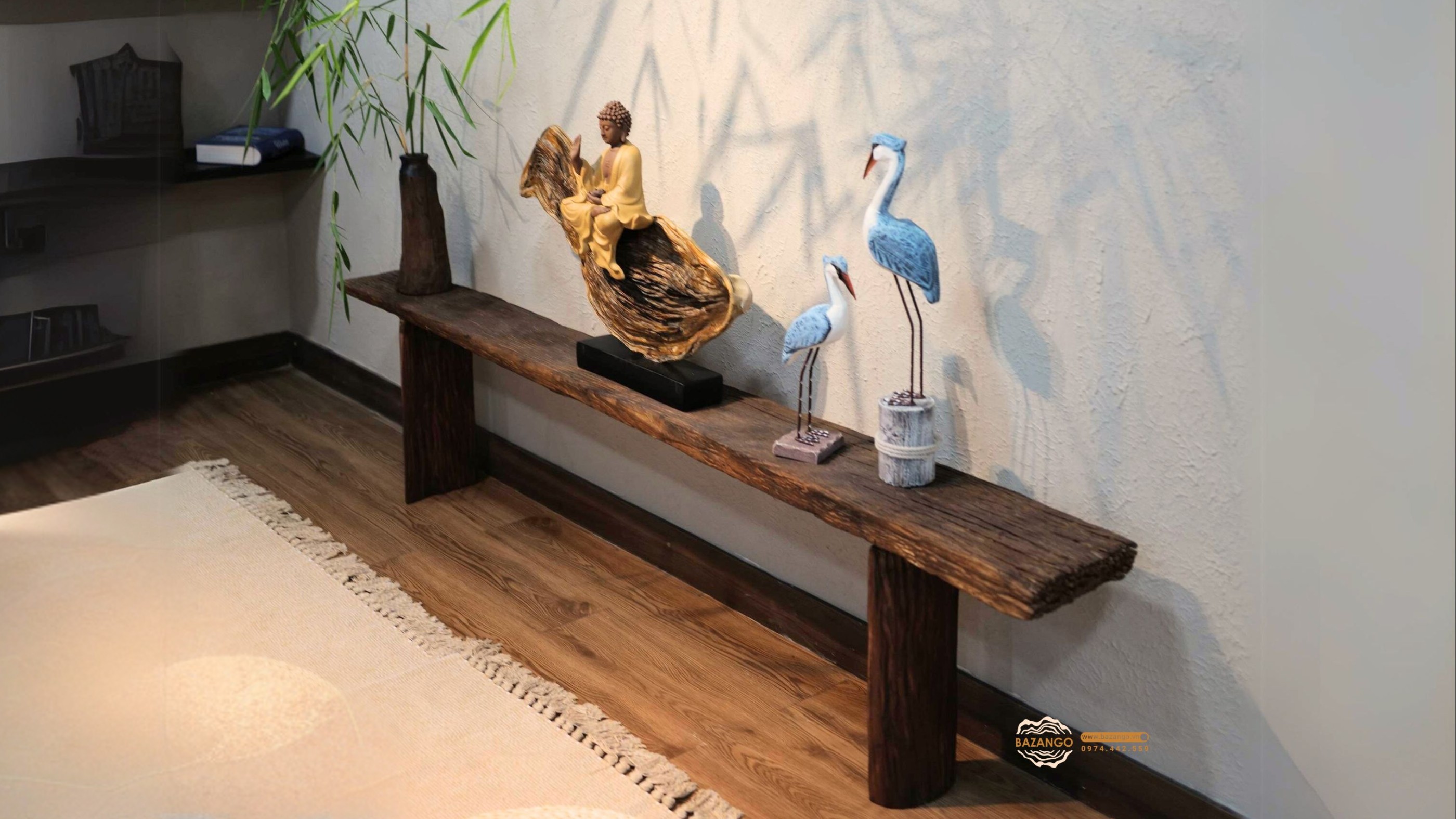 Kệ trang trí phong cách Wabi Sabi