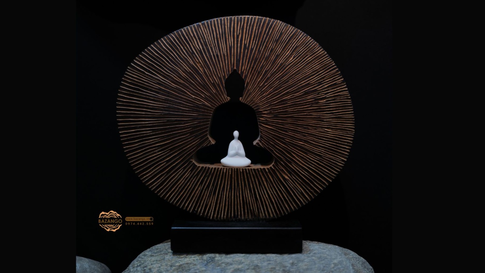 Tượng Phật Điêu Khắc - Phật Tại Tâm
