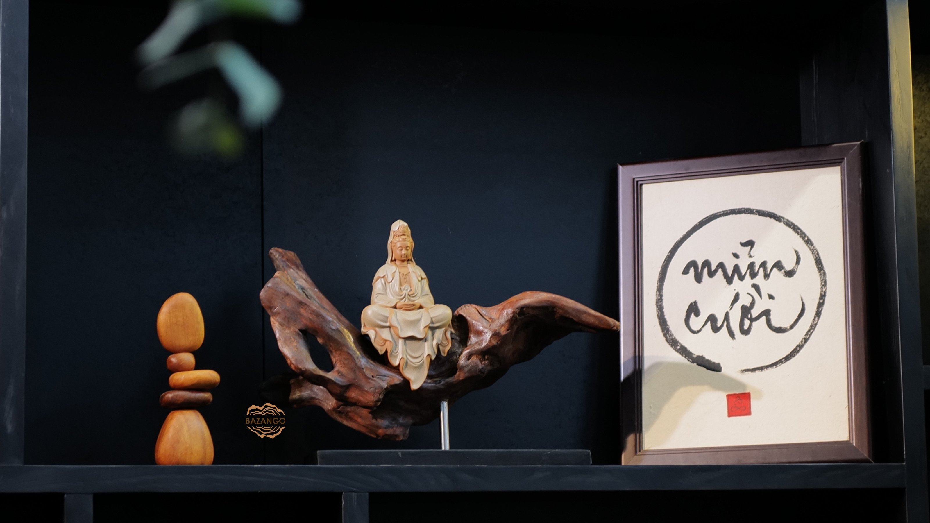 tượng phật quan âm - gỗ lũa