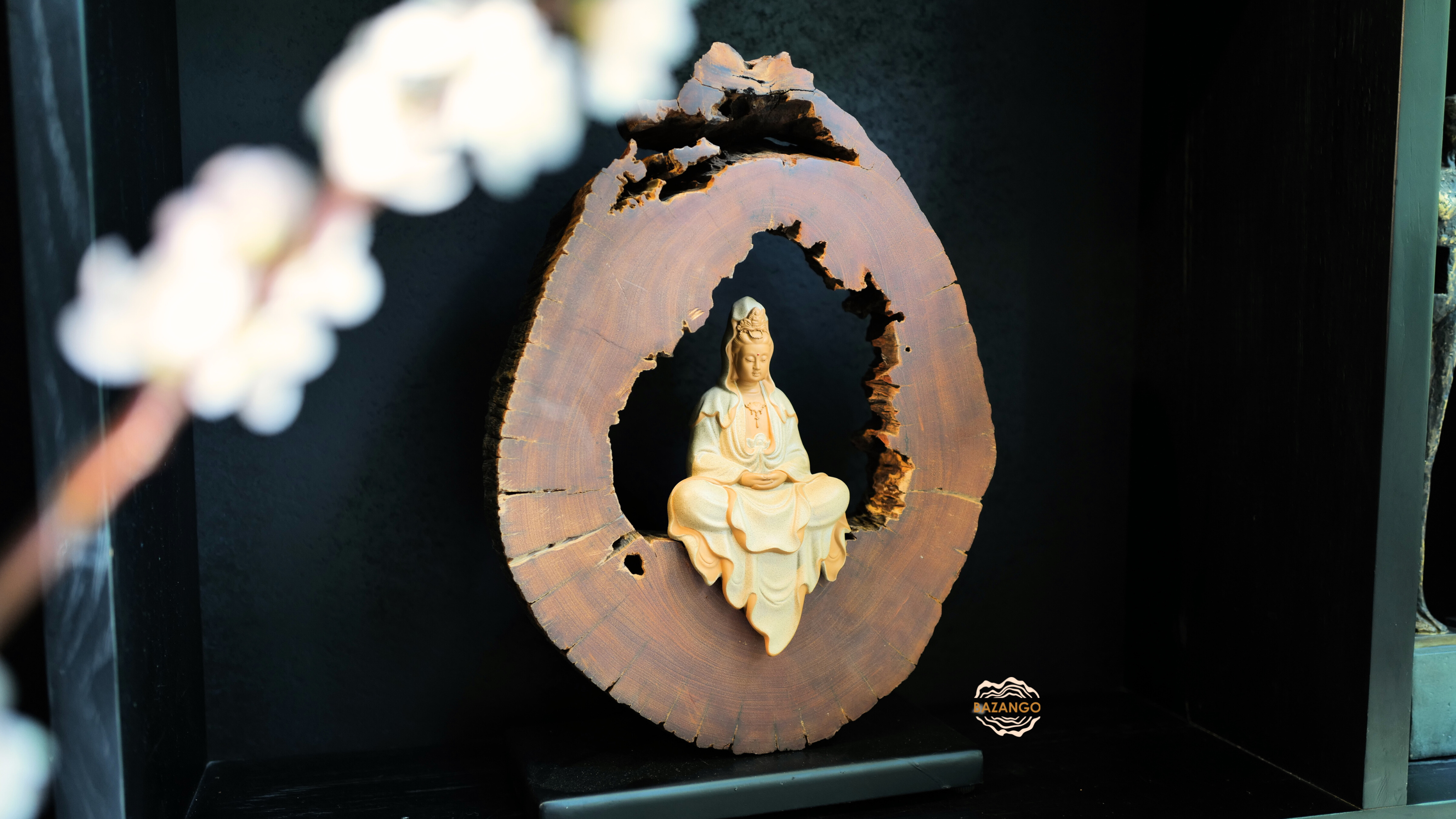 tượng quan âm - gỗ lũa