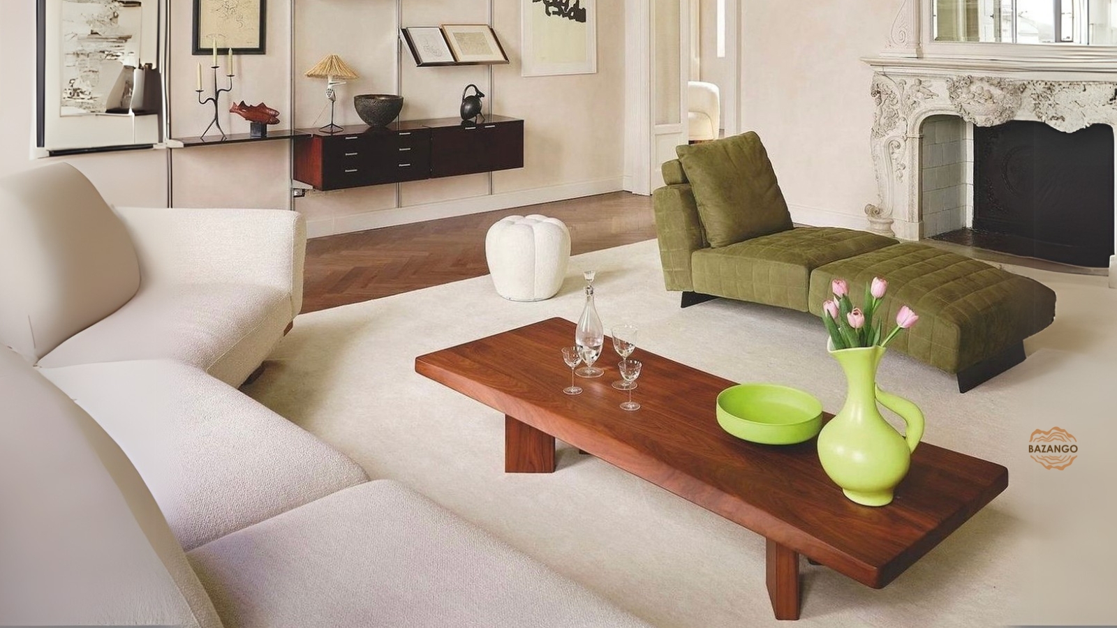 Bàn sofa gỗ tự nhiên sang trọng