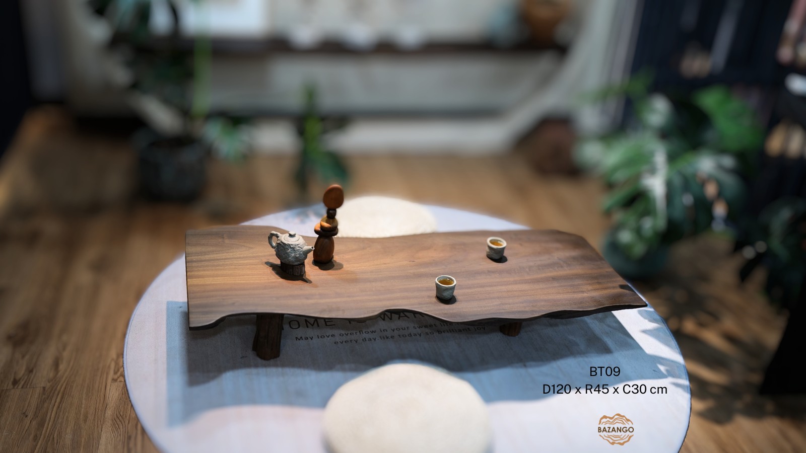 Bàn trà gỗ wabi sabi