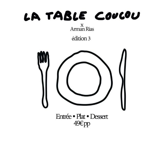 La Table Coucou x Arman Rias édition 3