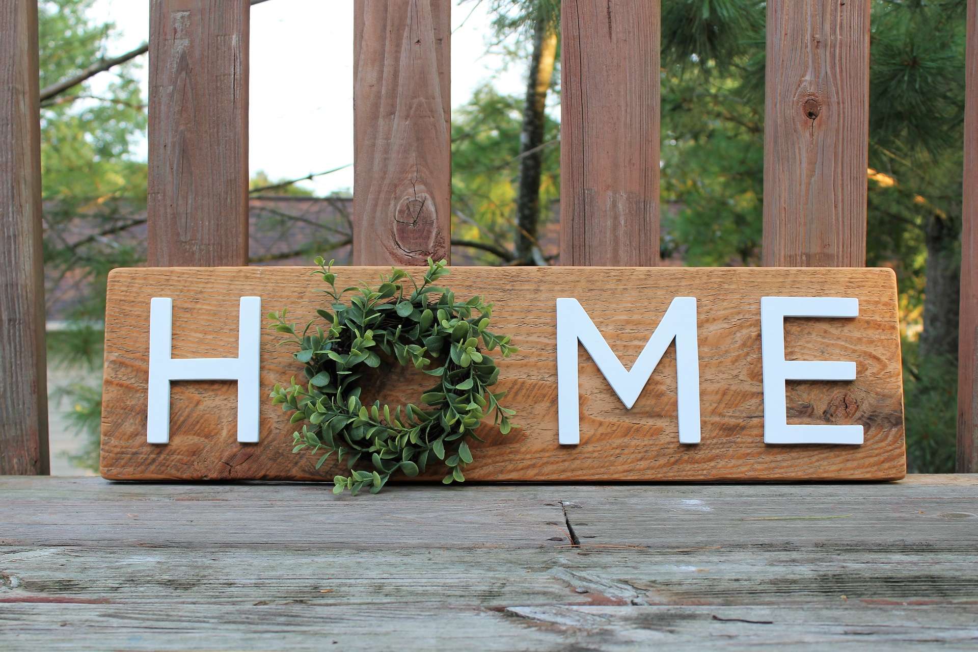 Image of Wreath Home Sign