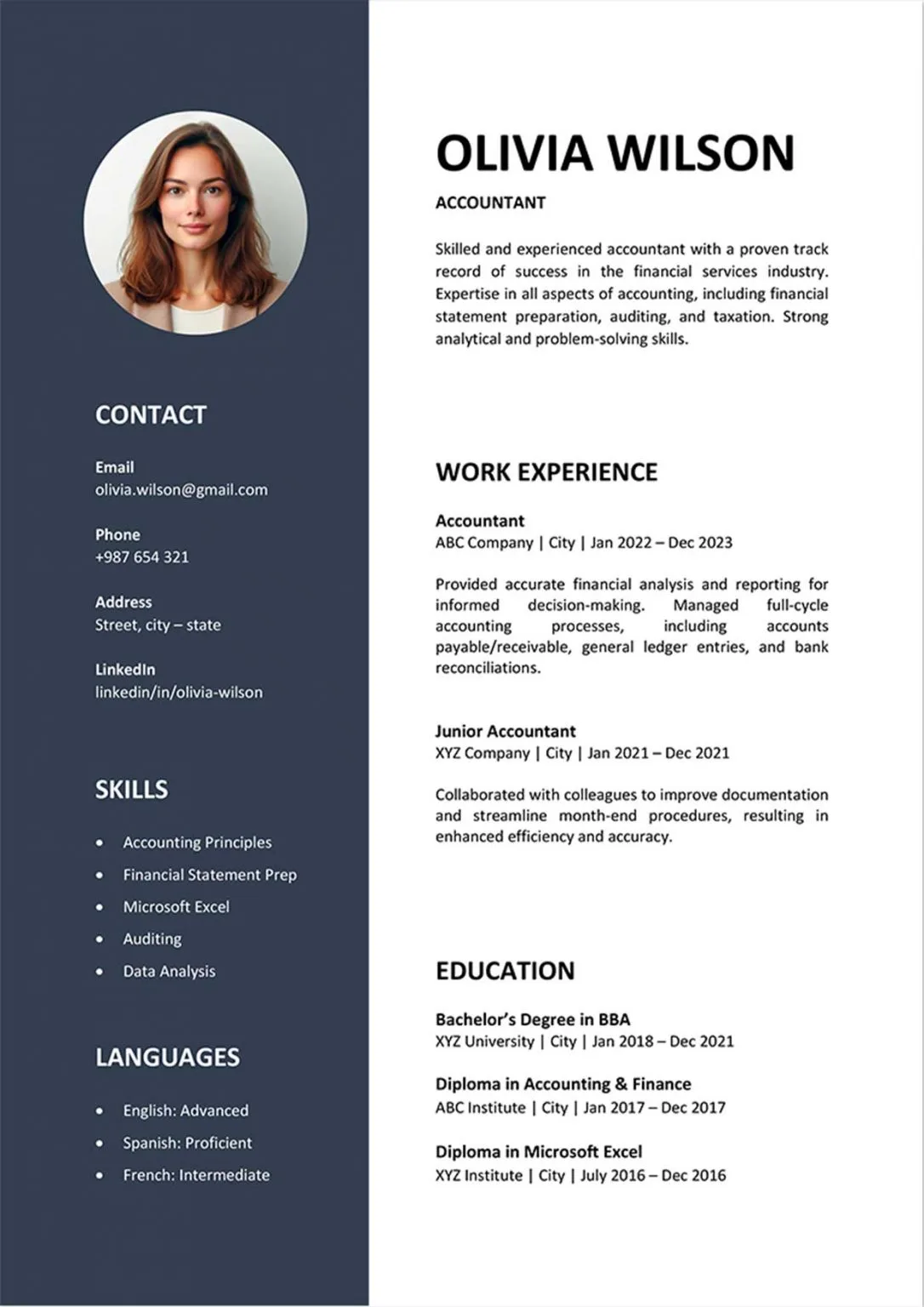 Biodata Template Screenshot