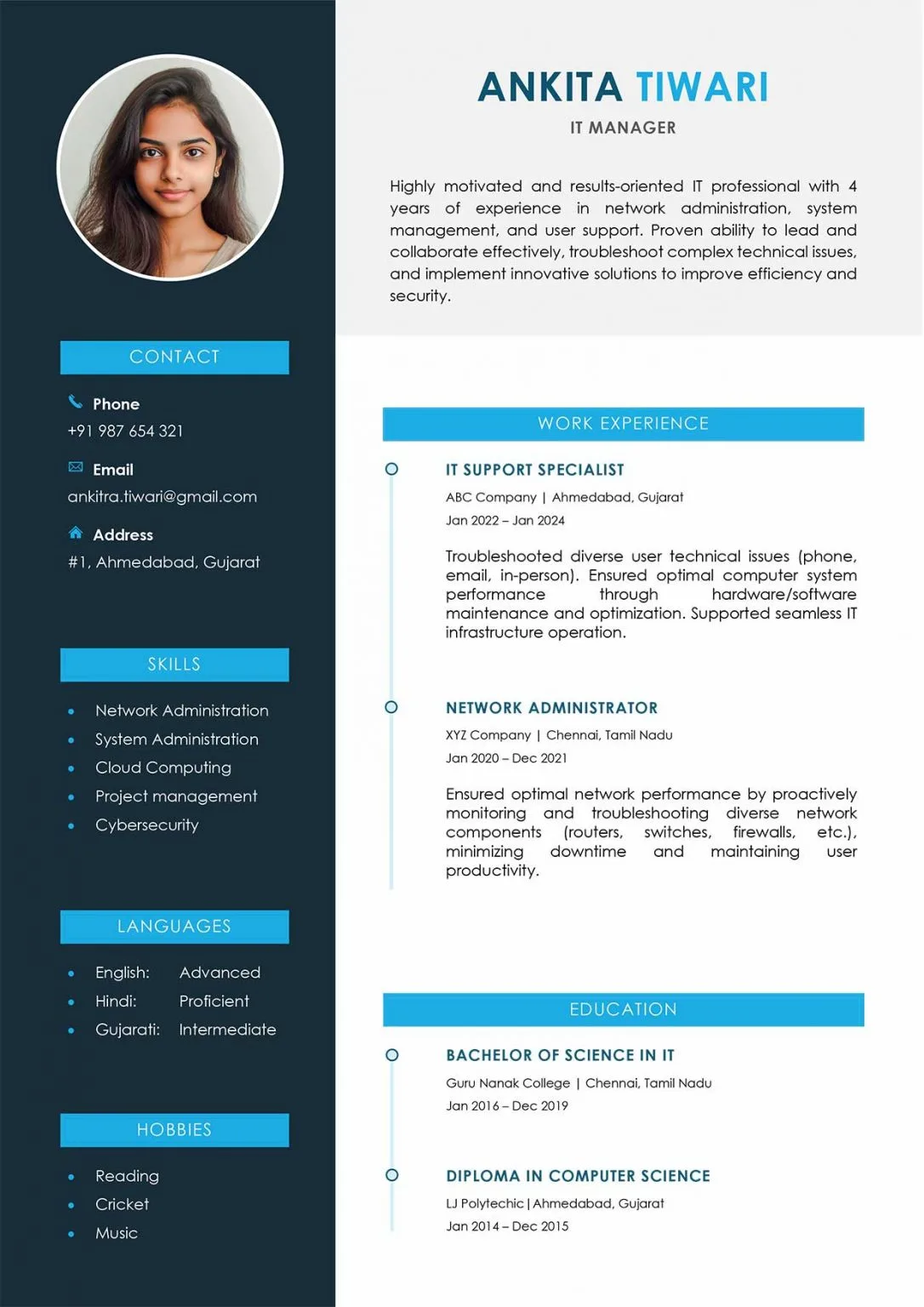 Biodata Template Screenshot