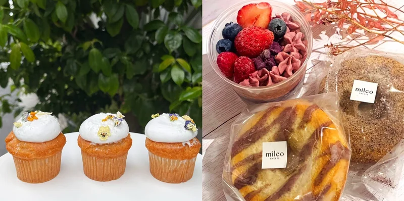 milco sweets のスイーツのラインナップ