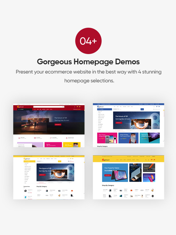 04+ Gorgeous Homepage Demos