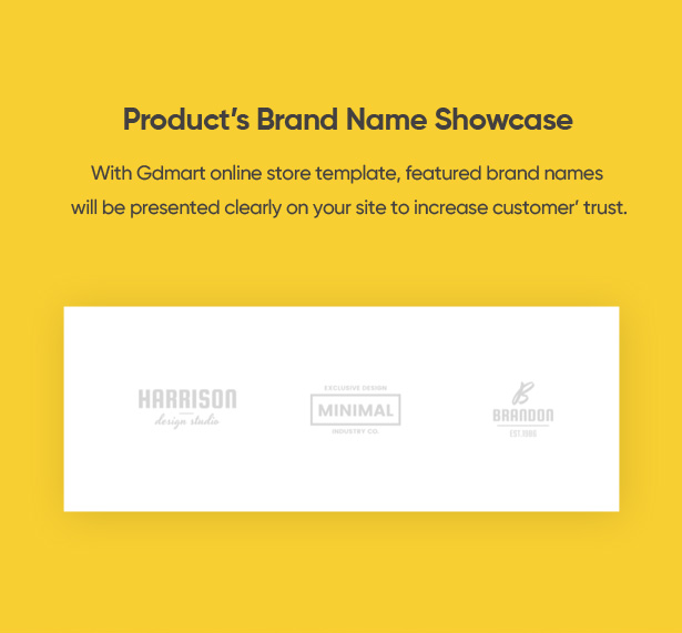 Product’s Brand Name Showcase