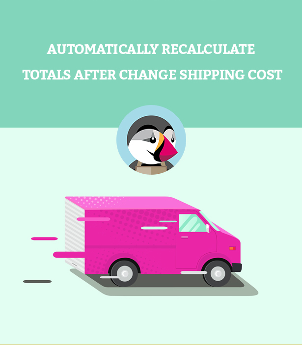 Automatically recalculate totals after change shipping cost