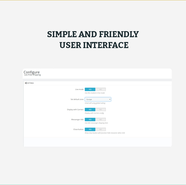 Simple And Friendly User Interface