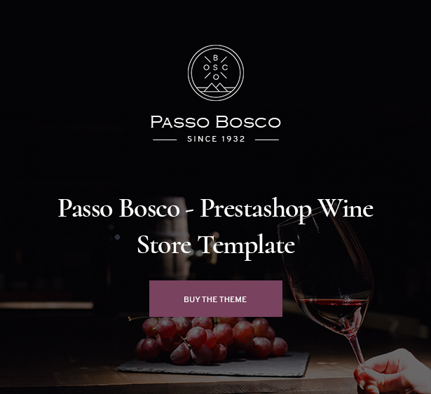 Passo Bosco - Prestashop Wine Store Template