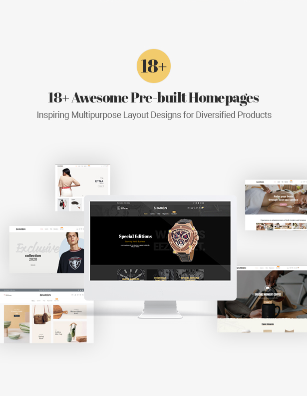 Born with 18+ Stunning Homepage Demos