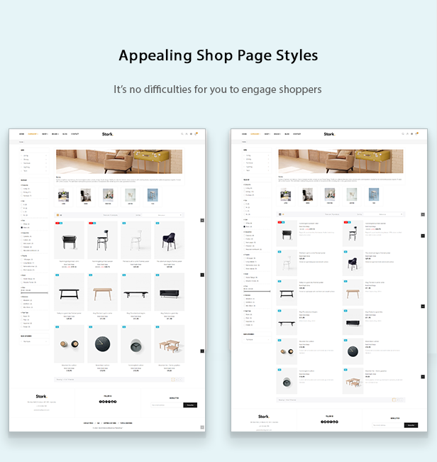 Appealing Shop Page Styles