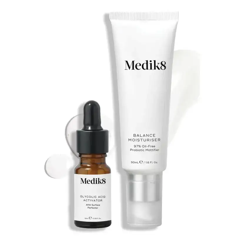 Balance Moisturiser with Glycolic Acid Activator Безолійний зволожуючий крем та сироватка з АНА