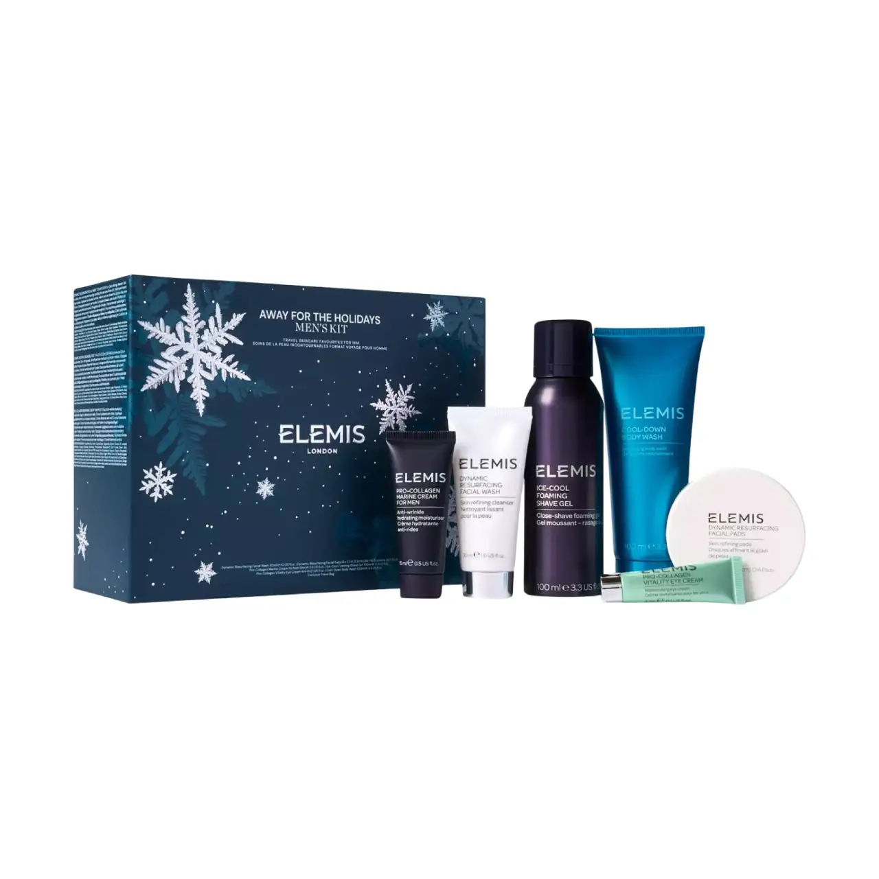 Away For The Holidays Men's Kit Колекція travel-бестселерів для чоловіків у косметичці
