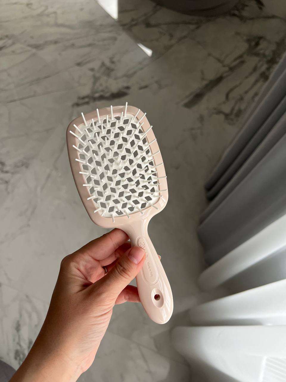 Janeke Superbrush The Original Powder & White  Щітка для волосся «пудрова з білим»