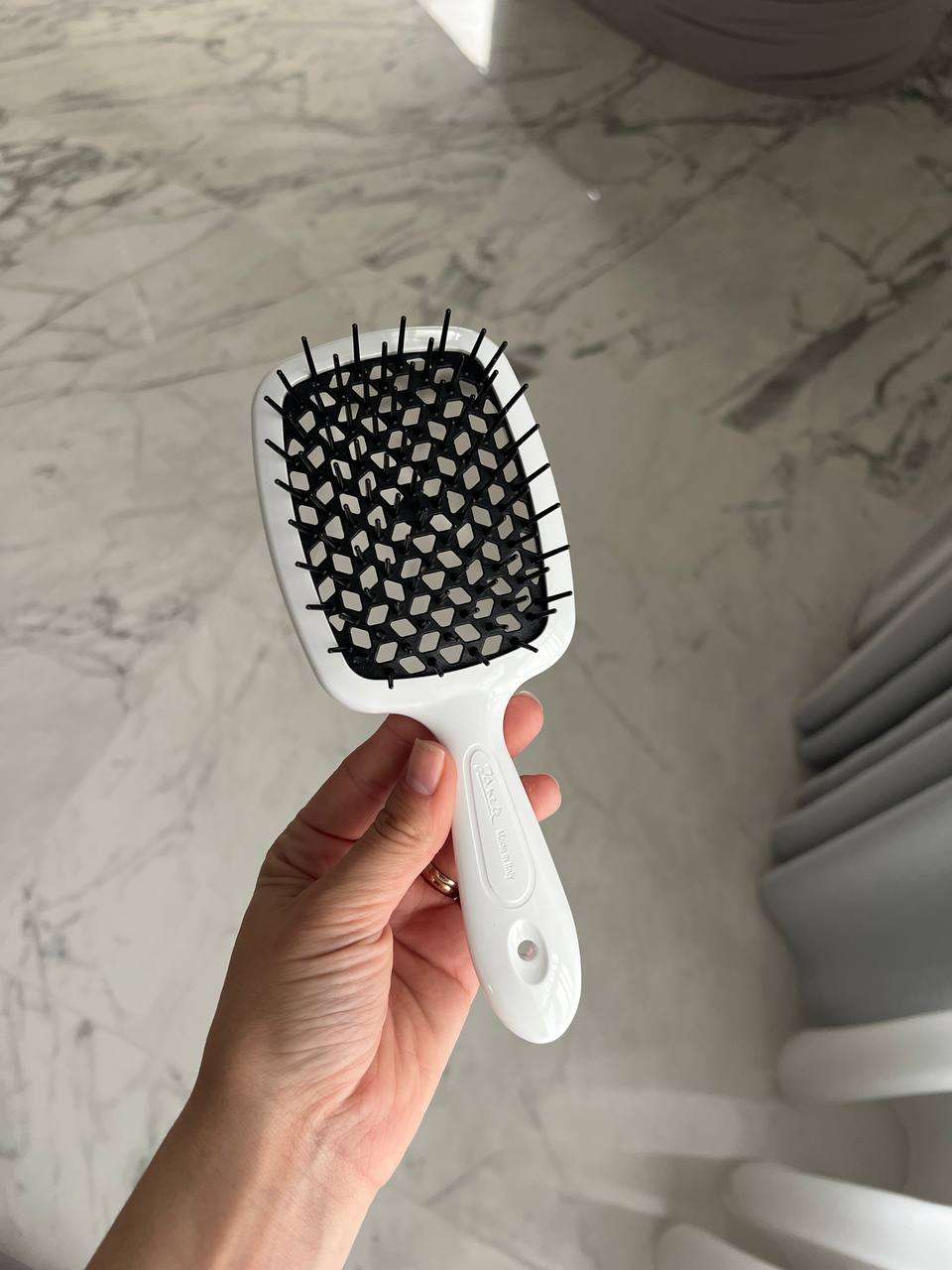 Janeke Superbrush The Original  Щітка для волосся «білі з чорним»