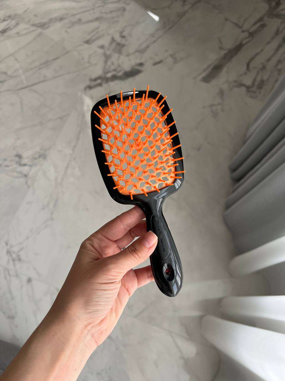 Janeke Superbrush The Original  Щітка для волосся «чорна з помаранчевим»