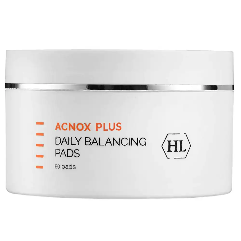 Балансуючі спонжі для обличчя для проблемної шкіри з акне Holy Land Acnox Plus Daily Balancing Pads 60 шт.