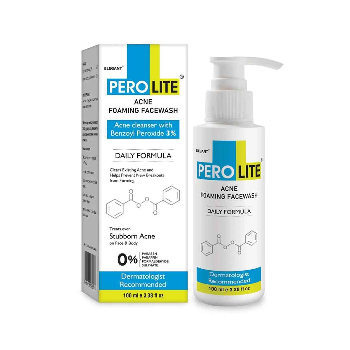Perolite Acne Foaming Facewash - Засіб для вмивання з бензоїл пероксидом 3%