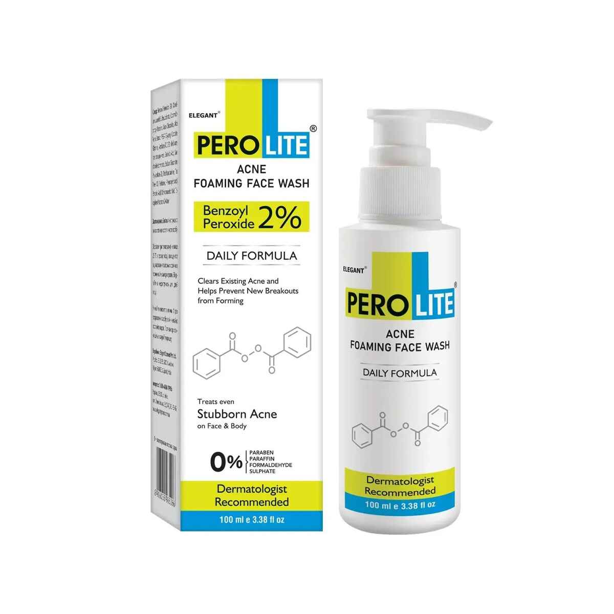 Perolite Acne Foaming Facewash - Засіб для вмивання з бензоїл пероксидом 2%