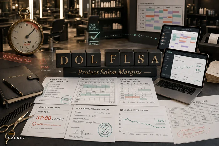 After the DOL FLSA salary change: a practical rostering and scheduling playbook to protect salon margins