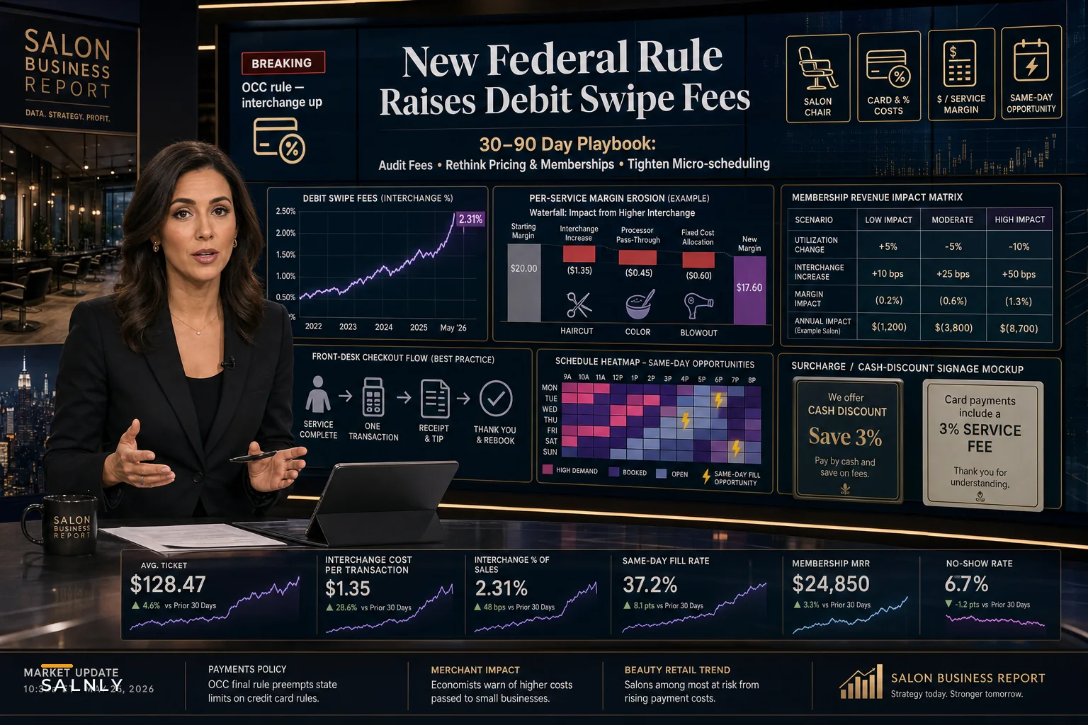How the new federal swipe-fee rule could squeeze salon profits — a practical 30–90 day playbook