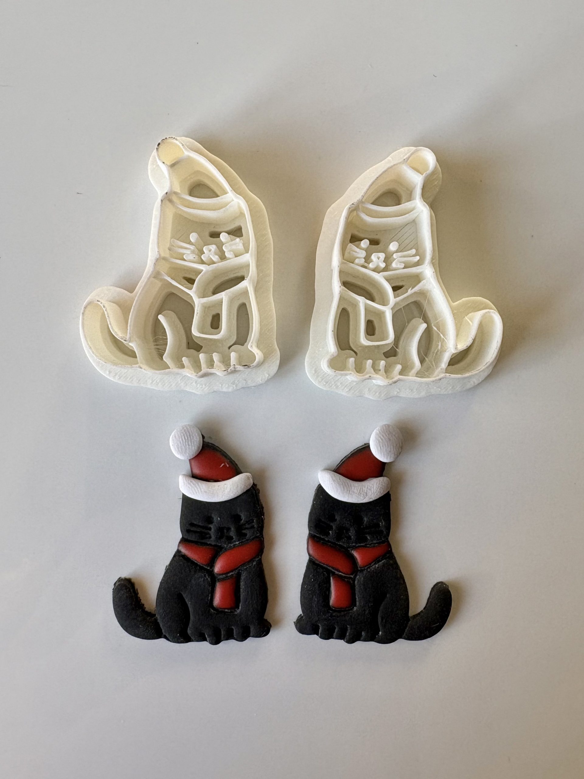 Santa Hat Cat Polymer Clay Cutter Tool image 2