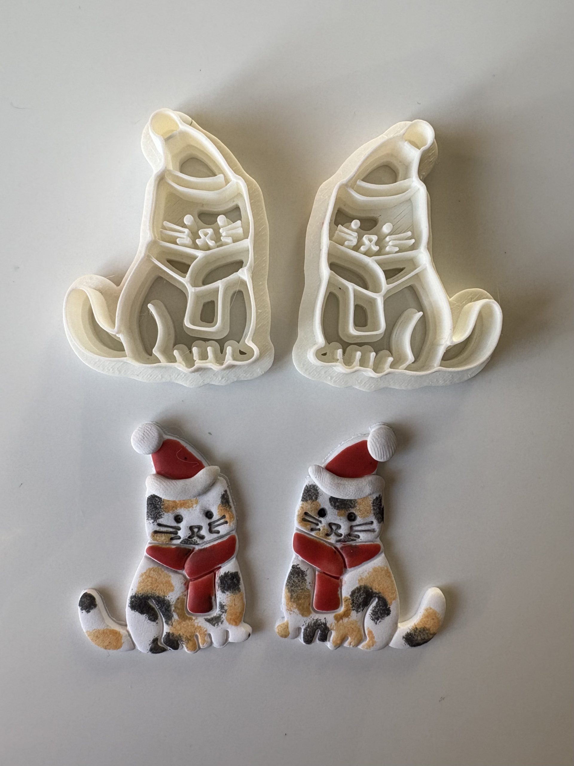 Santa Hat Cat Polymer Clay Cutter Tool image 3